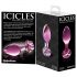 Icicles No. 48 - glazen bloemen anaal plug (roze)