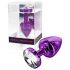 DIOGOL Anni - Plug anal violet avec cristal blanc (2,5 cm)