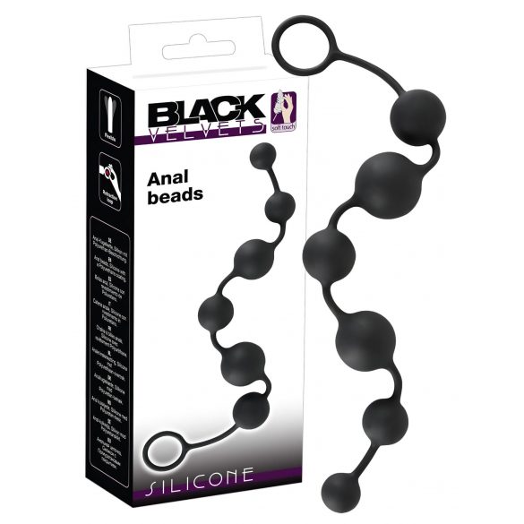 Black Velvet flexibele anale staaf (zwart)