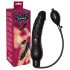 You2Toys - Zwarte, latex opblaasbare dildo