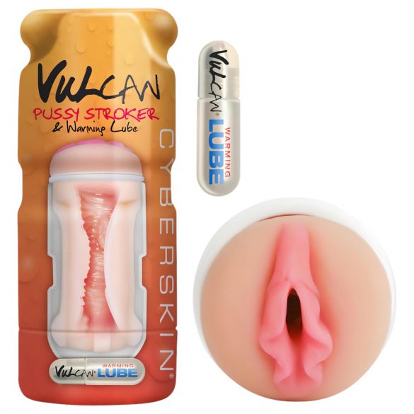 Vulcan Stroker - realistische vagina met verwarmend glijmiddel (natuurlijk)