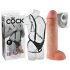 King Cock Strap-on 11 - holle, vastklikbare dildo met harnas (28 cm)