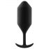 b-vibe Snug Plug 4 - dubbele bol anale dildo (257g) - zwart