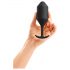 b-vibe Snug Plug 4 - dubbele bol anale dildo (257g) - zwart