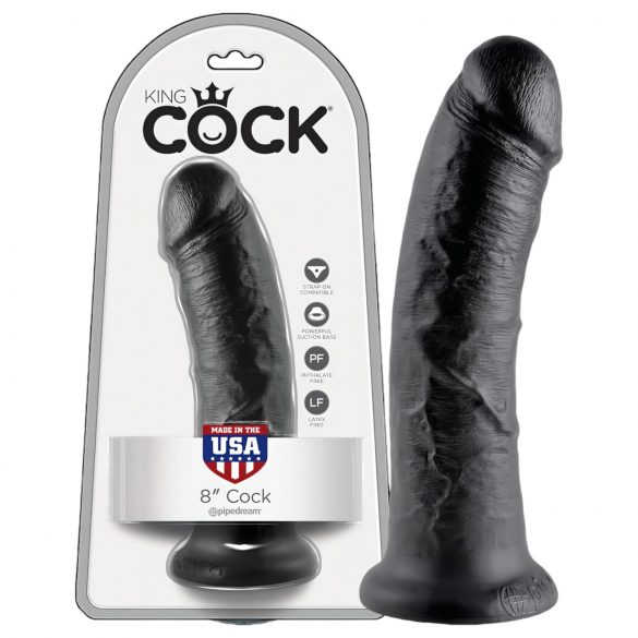 King Cock 8 dildo (20 cm) - zwart