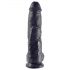 King Cock 10 met ballen dildo (25 cm) - zwart