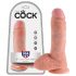 King Cock 8 met ballen dildo (20 cm) - natuurlijk