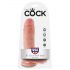 King Cock 8 met ballen dildo (20 cm) - natuurlijk