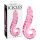 Icicles No. 24 - geribbelde glazen dildo met tong (roze)