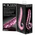 Icicles No. 24 - geribbelde glazen dildo met tong (roze)