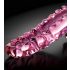 Icicles No. 24 - geribbelde glazen dildo met tong (roze)