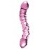 Icicles No. 55 - dubbelzijdige, G-spot glazen dildo (roze)