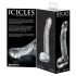 Icicles No. 61 - glazen dildo met testikels en penis (transparant)