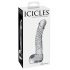 Icicles No. 61 - glazen dildo met testikels en penis (transparant)