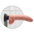 King Cock 9 - buigzame dildo met zuignap (26 cm) - natuur