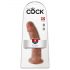 King Cock 9 - realistische dildo met zuignap (23 cm) - donker natuurkleur