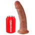 King Cock 9 - realistische dildo met zuignap (23 cm) - donker natuurkleur