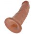 King Cock 9 - realistische dildo met zuignap (23 cm) - donker natuurkleur