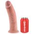 King Cock 10 - grote zuignap dildo (25cm) - natuurlijk