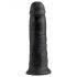 King Cock 10 - grote dildo met zuignap (25 cm) - zwart