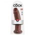 King Cock 10 - grote dildo met zuignap (25 cm) - bruin