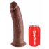 King Cock 10 - grote dildo met zuignap (25 cm) - bruin