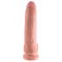 Koning Cock 9 - grote dildo met zuignap en ballen (23 cm) - naturel