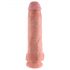 King Cock 11 - zuignap, met ballen dildo (28cm) - natuurlijke kleur