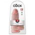 King Cock 9 Chubby – dildo met zuignap en ballen (23 cm) – huidkleurig