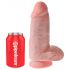 King Cock 9 Chubby – dildo met zuignap en ballen (23 cm) – huidkleurig