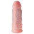 King Cock 9 Chubby – dildo met zuignap en ballen (23 cm) – huidkleurig