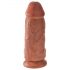 King Cock 9 Chubby - zuignap, met bal - donker natuur (23cm)