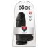 King Cock 9 Chubby - gode ventouse noir avec testicules (23cm)