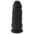 King Cock 9 Chubby - gode ventouse noir avec testicules (23cm)