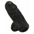 King Cock 9 Chubby - gode ventouse noir avec testicules (23cm)