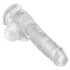 King Cock Clear 6 - dildo met zuignap en ballen (15 cm)