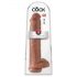 "King Cock 15 - zuignap basis, met ballen, reusachtige dildo (38 cm) - donker natuur"