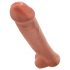 "King Cock 15 - zuignap basis, met ballen, reusachtige dildo (38 cm) - donker natuur"