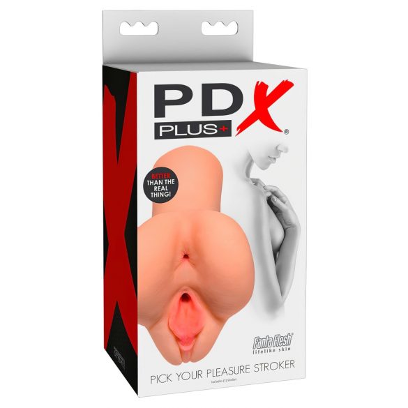 PDX Kies Uw Genot Stroker - 2in1 realistische masturbator (natuurlijk)