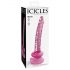 Icicles No. 86 - glazen dildo met penisvorm (roze)