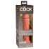 King Cock Elite 8 - zuignap dildo (20cm) - donker natuurlijk