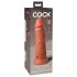 King Cock Elite 8 - zuignap dildo (20cm) - donker natuurlijk