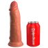 King Cock Elite 8 - zuignap dildo (20cm) - donker natuurlijk