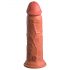 King Cock Elite 8 - zuignap dildo (20cm) - donker natuurlijk