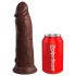 King Cock Elite 8 - zuignap, realistische dildo (20 cm) - bruin