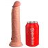 King Cock Elite 9 - zuignap, realistische dildo (23 cm) - natuur