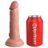 King Cock Elite 6 - zuignap, realistische vibrator (15cm) - natuurlijk