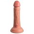 King Cock Elite 6 - zuignap, realistische vibrator 15 cm (donker natuur)