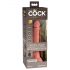 King Cock Elite 7 - zuignap, radiografische vibrator 18cm - naturel