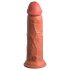 King Cock Elite 8 - zuignap, realistische vibrator 20cm (donker natuur)